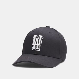 Under Armour Essential Mid Mens Adjustable Hat Black & White Logo